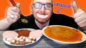 МУКБАНГ|ОБЖОРЫЧ|ВКУСНЕЙШИЕ ЩИ|САЛО КОПЧЁНОЕ|КОЛБАСА ДОКТОРСКАЯ