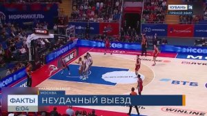 ПБК «Локомотив-Кубань» на выезде проиграл московскому ЦСКА
