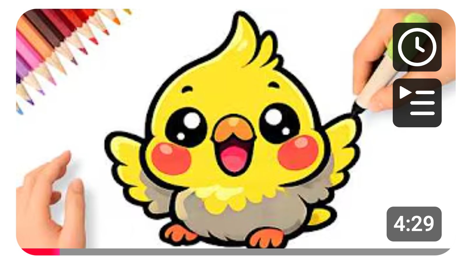 КАК НАРИСОВАТЬ ПТИЦУ КОРЕЛЛУ или НИМФУ (КАЛОПСИТ) ПРОСТО ПОШАГОВО 💗