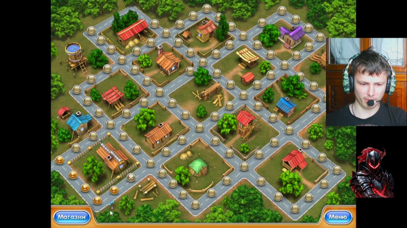 тёмный рыцарь начал проходить новую часть весёлая ферма 3 американский пирог. прошёл 5 ур. 1 серия.