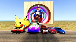 Большой и маленький  Супермен на мотоцикле