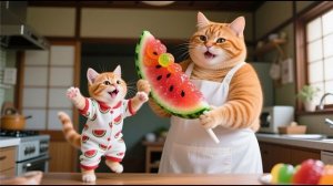 Мама-кошка готовит гигантские мармеладные конфеты 🍬 Забавная история кошки с Рыжим котенком