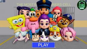 ЦУНАМИ БАРРИ! МАЛЫШИ Кей-ПОП, ГУБКА БОБ, ПОКОЙО... БАРРИ СБЕЖАЛ ИЗ ТЮРЬМЫ! #Roblox #obby