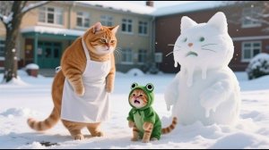 Мама-Кошка забывает о Рыжике! 😭❄️ Мышка все разрушает! | Забавная история Кошачьей семьи