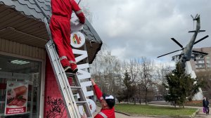 Демонтаж незаконных рекламных конструкций и вывесок