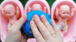 2 Minutes ASMR | 3 Bathtubs Filled with Candy and Paw Patrol Slime Cutting