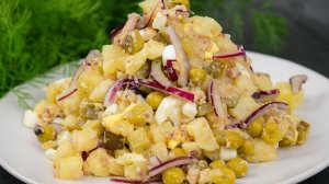 Попробуйте этот салат с сардинами! Готовлю чаще, чем Оливье — просто и без майонеза!