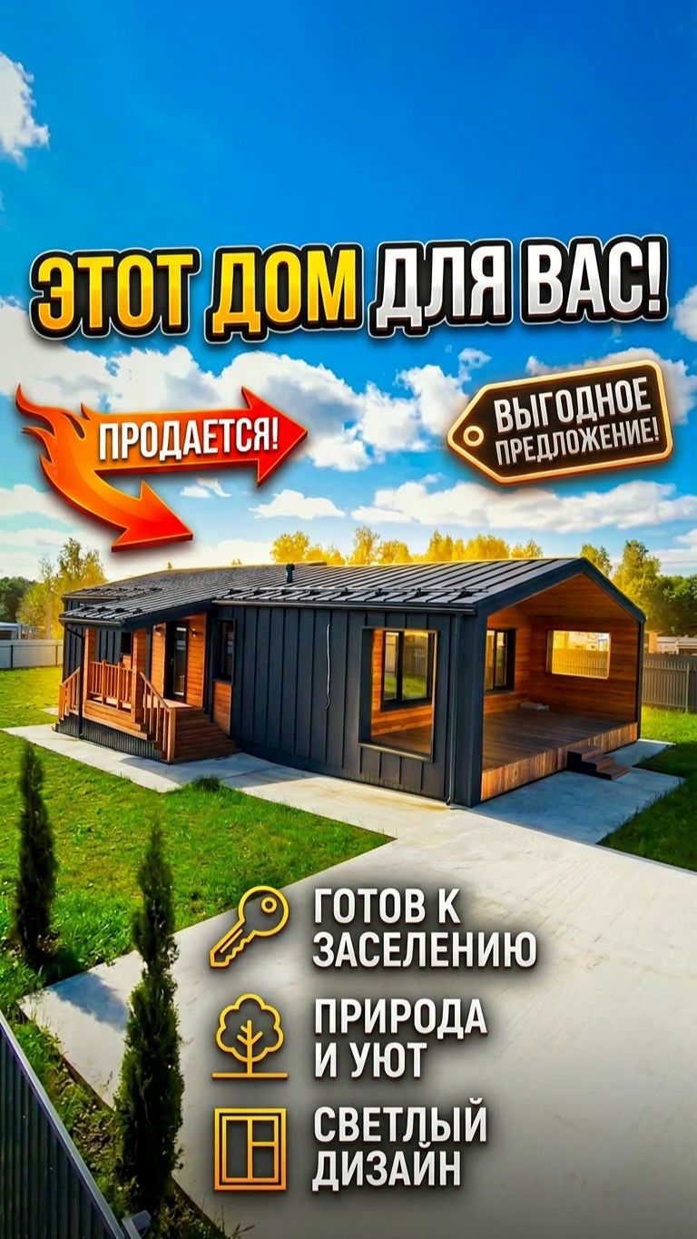 🔥 Идеальный каркасный дом для загородной жизни!
