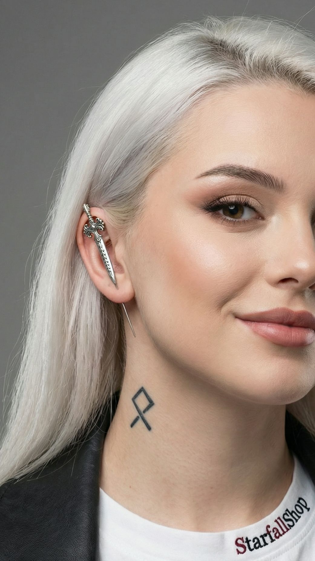 Моносерьга-кафф "Эльфийский клинок" от StarfallShop