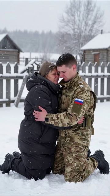 Печальный момент разлуки: надежда среди зимнего холода #грусть #разлука #воспоминания