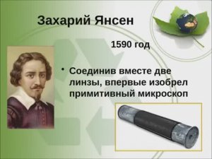 История микроскопа (Янсен и сыновья)