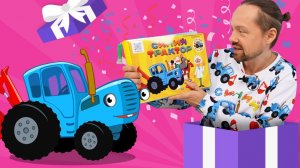 Учим цвета и как говорят животные  Распаковка игры на липучках Синий трактор Stickybook для малышей