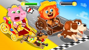 Маша и Леопольд Гонки на собаках - Мультик для детей