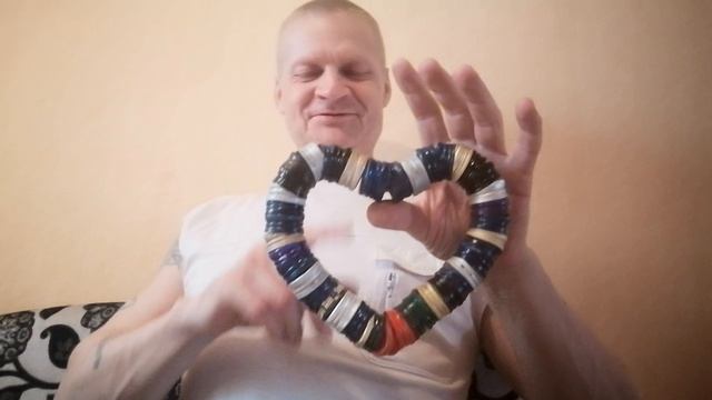 Отдали много крышек из под водки, решил сделать сердечко