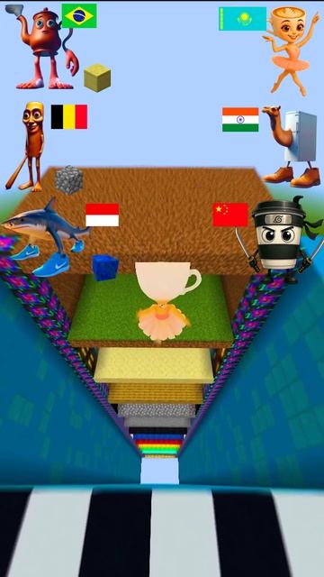 Итальянский Брейнрот ПРОТИВ игра в кальмара! Небесные прыжки в бездну Часть 30 #minecraft