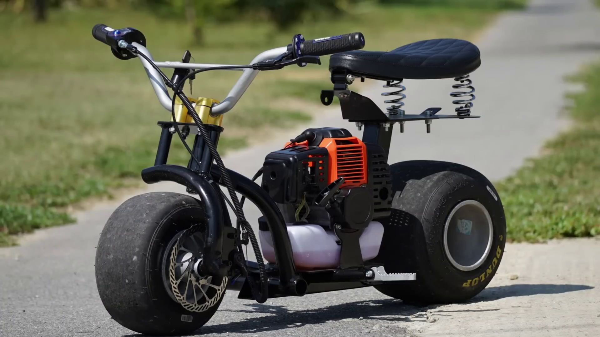 Самодельный минибайк из бензо триммера