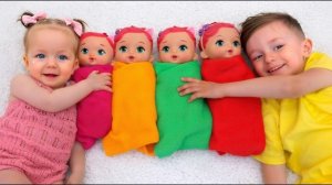 Маленькая Ева стала няней для старшего брата Ники!