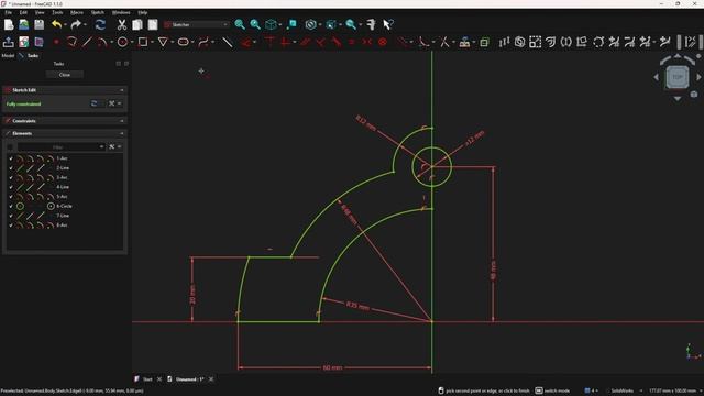 Учебное пособие по FreeCAD для начинающих -Пошаговое упражнение 49
