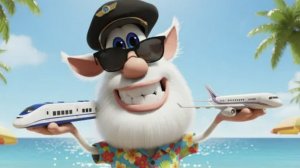 Буба полёт на самолете вертолете Весёлые мультики для детей