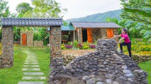 Перевожу камень и строю прочный фундамент и колонны из камня. Серия 55. Хуан Ли