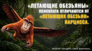 "ЛЕТАЮЩИЕ ОБЕЗЬЯНЫ" ПСИХОПАТА ОТЛИЧАЮТСЯ ОТ "ЛЕТАЮЩИХ ОБЕЗЬЯН" НАРЦИСС. Разбор лекции.