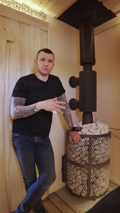 Сколько камня вмещает в себя банная печь Атмосфера L?