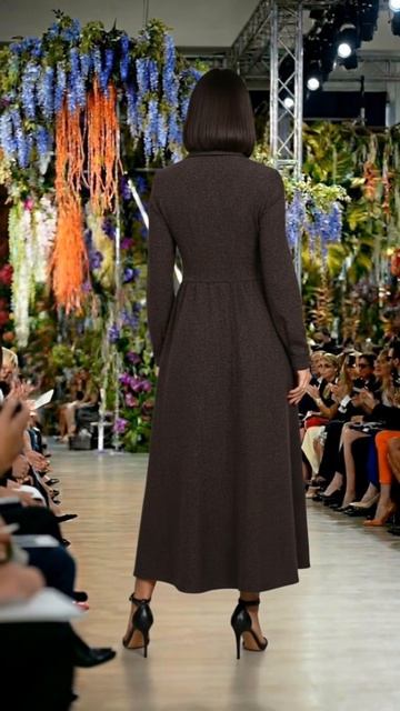 Платье Сиена коричневое на весну