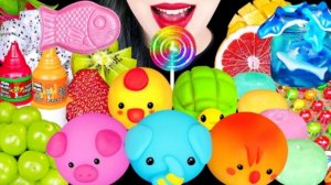 🌈 Радужные десерты 🌈 - СЛАДОСТИ и МАГИЧЕСКИЕ желе АСМР Мукбанг. ASMR еда.