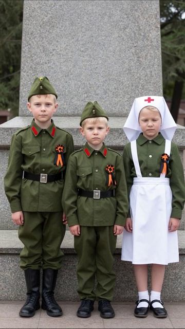 Дети в форме: память о войне #ДеньПобеды #Патриотизм #История