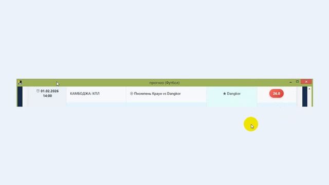 Прогнозы на футбол с высокими кф. Кф на П2 26,00