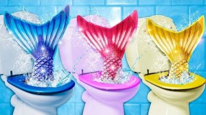 Розовая vs голубая vs желтая русалка челлендж