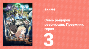 Семь рыцарей революции: Преемник героя 3 серия (аниме-сериал, 2021)
