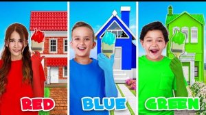 Постройте дом,  используя только один цвет!Задание от Влада!