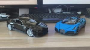 Обзор моделей Aston Martin Valour и Bugatti W16 Mistral в масштабе 1/24 от Welly