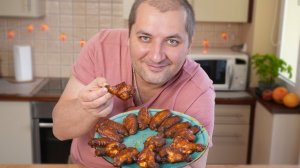 Крылышки с соусом барбекю.