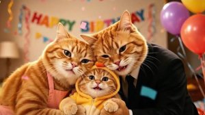 Рыжий котенок подумал, что мама-папа забыла о Ее Дне рождения… 🎂💔 #кошка