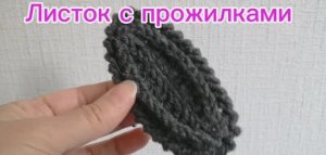 Листок с прожилками