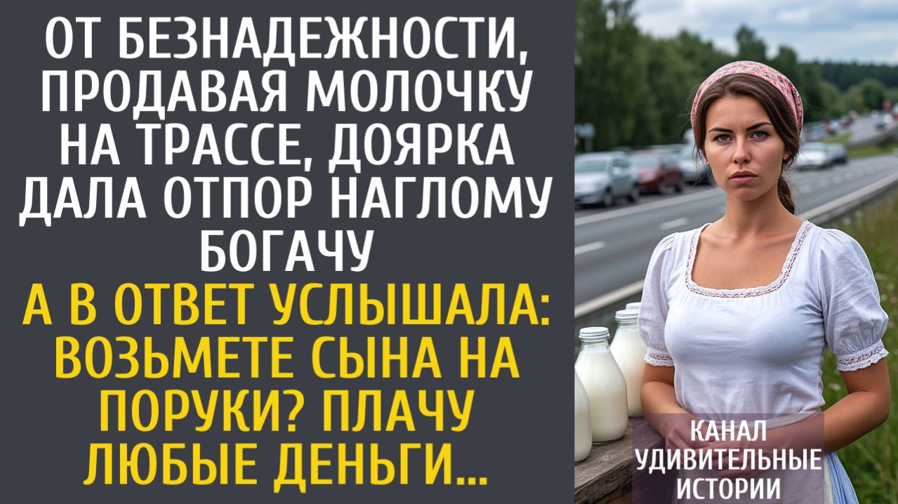 Истории из жизни От безнадежности, продавая молочку на трассе, доярка дала отпор наглому богачу…