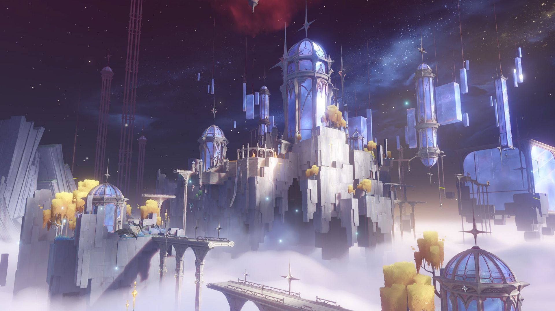 Мондштадт. Пик ветров. Храм Пространства. Задание мира "Долгий день в горах", сундуки за задания