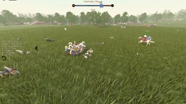 Строй —круговая стена Войнов отбивается от всадников