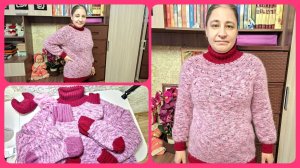 СВИТЕР ЯГОДНЫЙ МУСС И НОСОЧКИ - (ОБЗОР)