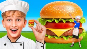 Кулинарный челлендж гигантские и крошечные блюда!