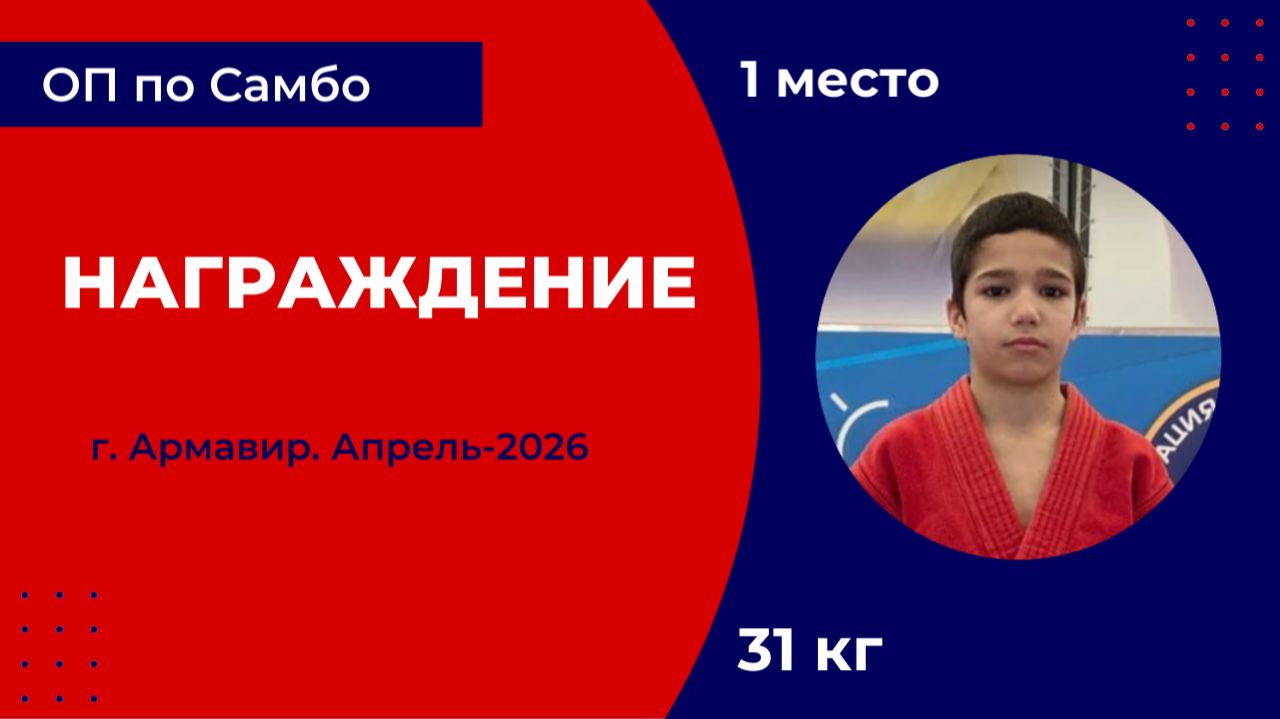 5. Награждение [Апрель 2026]
