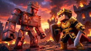 Королевская битва: рыцарь против огненного голема