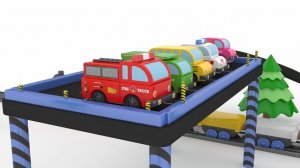 Детские цвета с мультяшными машинками - Парковка для автомобилей