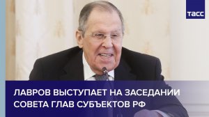 Лавров выступает на заседании Совета глав субъектов РФ
