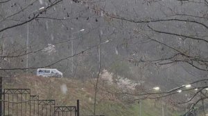 В горах Сочи выпал снег