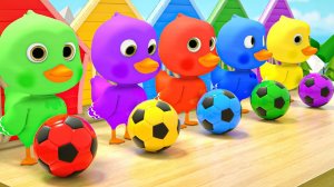 Пять маленьких утят, пять разноцветных утят играют на горке — детские песенки и стешки