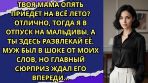 Твоя мама опять приедет на всё лето  Отлично, тогда я в отпуск на Мальдивы!