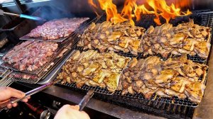 Невероятно выгодный шведский стол с курицей-гриль всего за 23 900 вон (1250 руб). корейская уличная